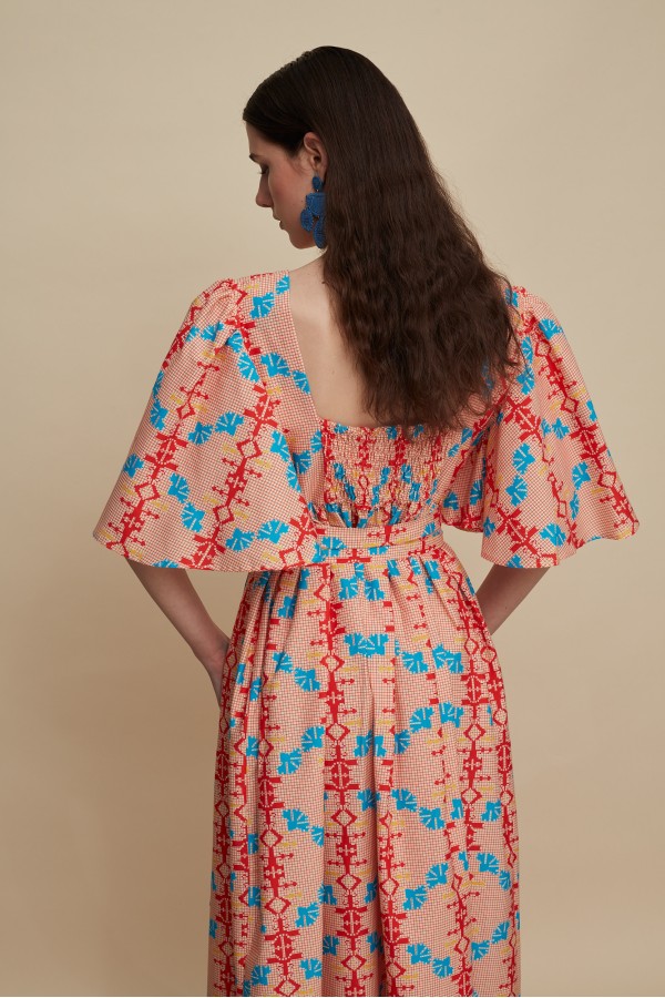 VATOLAKOS MAXI DRESS (KOUSKOUSES RED PRINT)