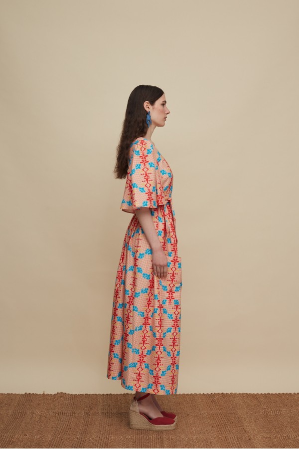 VATOLAKOS MAXI DRESS (KOUSKOUSES RED PRINT)