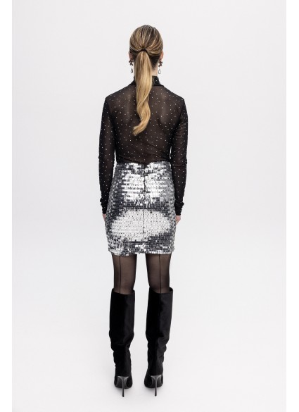 Silver Disco Skirt