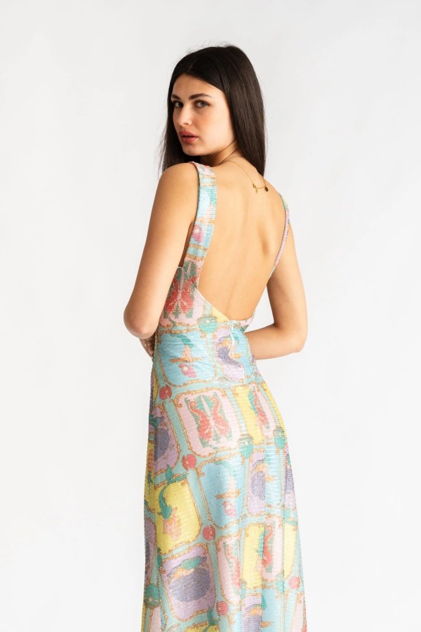 Pasithea Glam Backless Dress