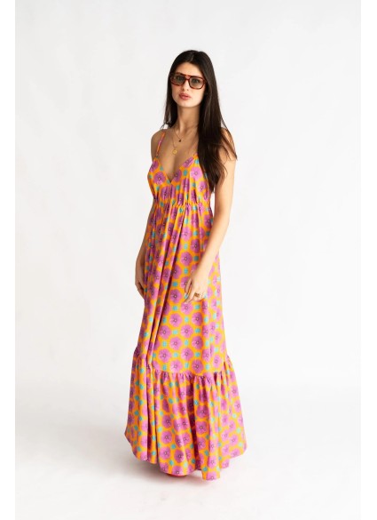 Orange Lily Backless Dress
