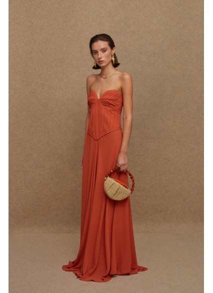 SELINI DRESS TERRACOTTA