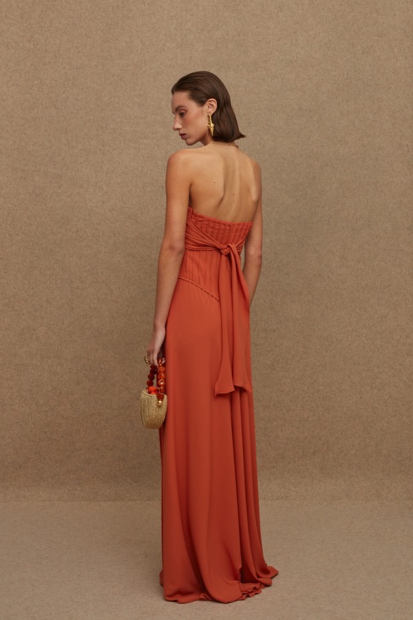 SELINI DRESS TERRACOTTA