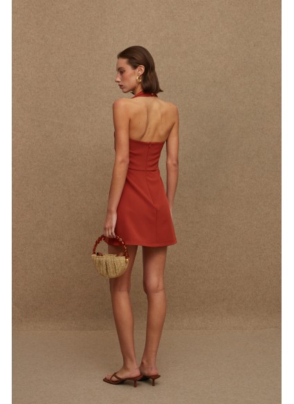 KALLOS DRESS TERRACOTTA MINI