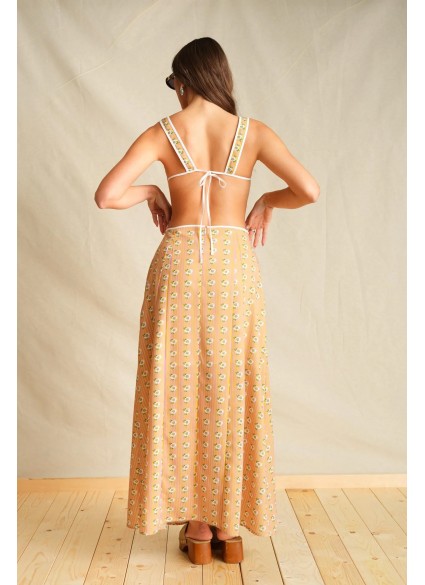 Orange Lora Backless Dress