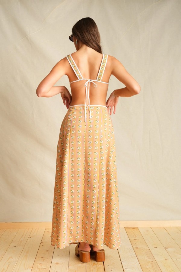 Orange Lora Backless Dress