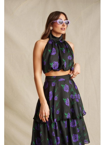 Purple Dalia Backless