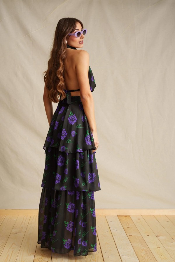 Purple Dalia Maxi Skirt