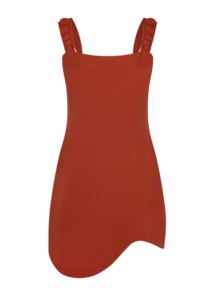 PEPITA DRESS TERRACOTTA