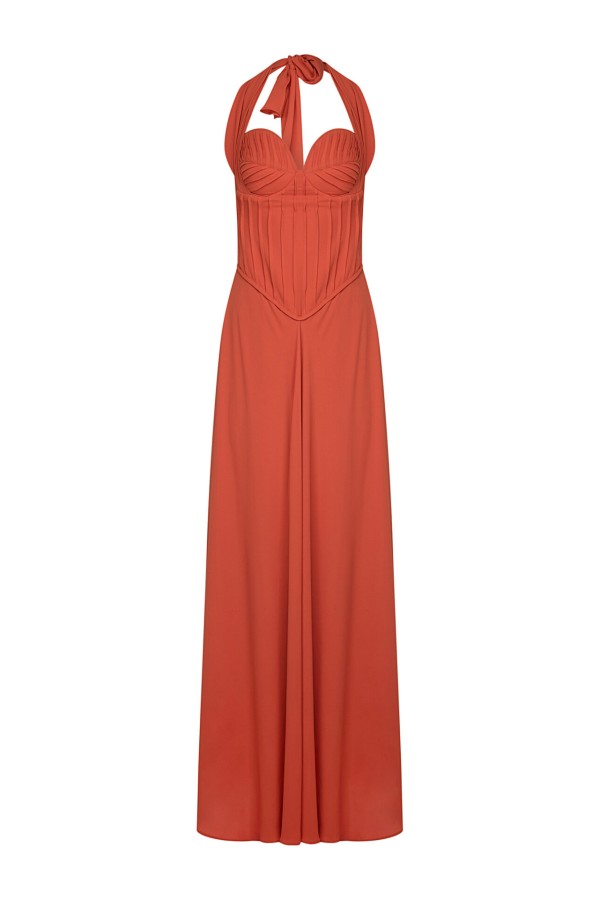 SELINI DRESS TERRACOTTA