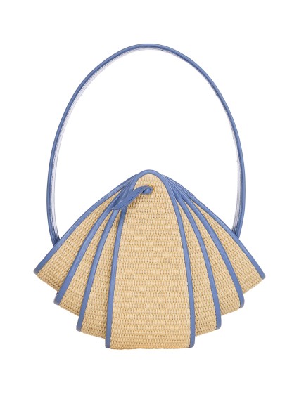 KLELIA BAG STRAW BLUE
