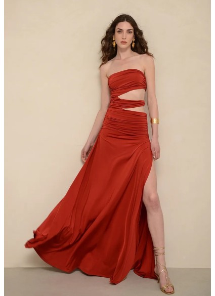 AURELIA WIDE MOROCCAN RED DRESS