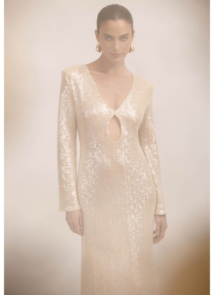 JOLIE IVORY SEQUIN DRESS