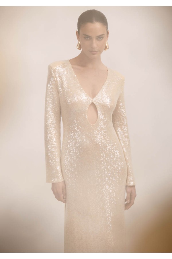 JOLIE IVORY SEQUIN DRESS