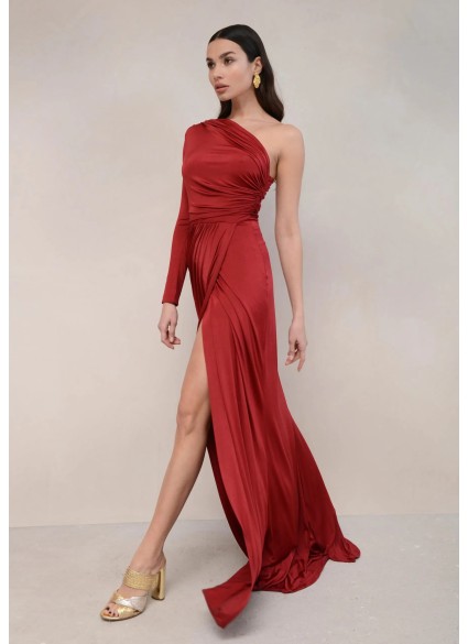 PARIS RED WINE DRESS