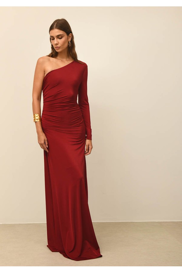 VENUS RED WINE DRESS