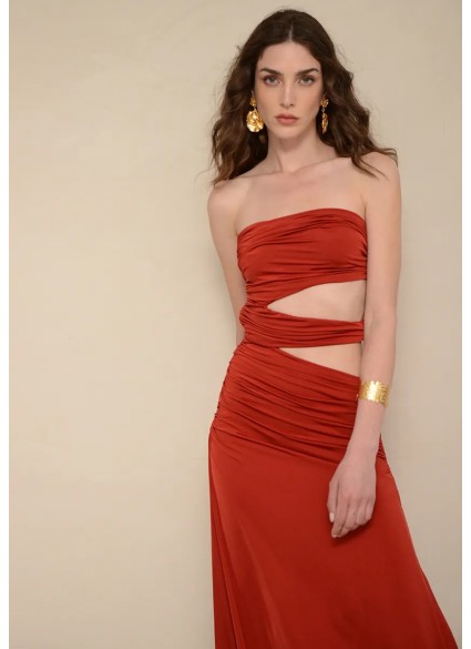 AURELIA WIDE MOROCCAN RED DRESS