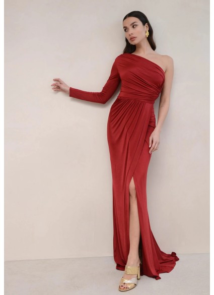 PARIS RED WINE DRESS
