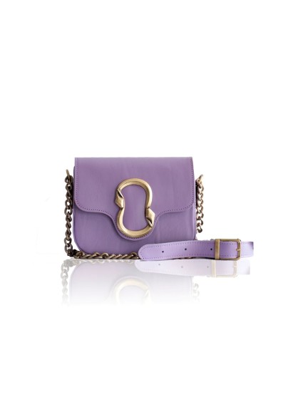 Eden Leather Shoulder Bag - Lilac