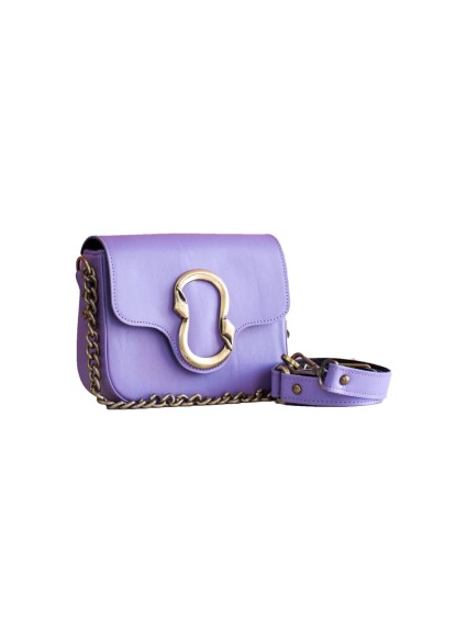 Eden Leather Shoulder Bag - Lilac